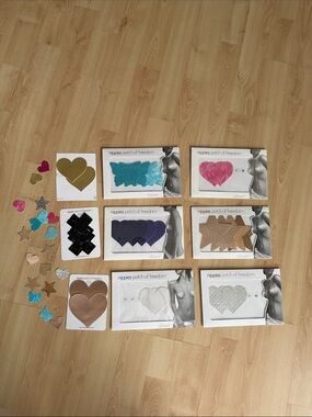 Set of 12 Pairs of Nippies Parch Of Freedom Nipple Covers - assorted colors